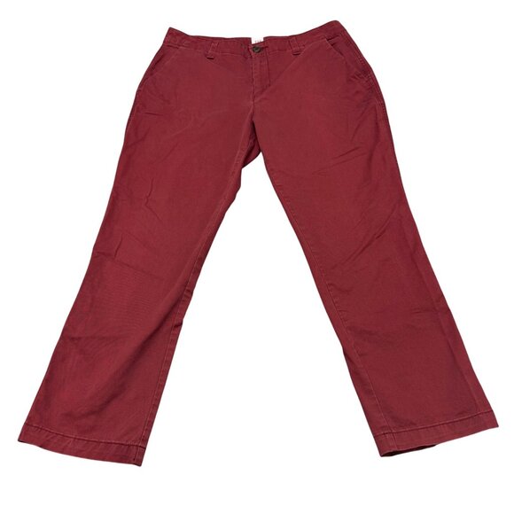 Gap Girlfriend Chino Pants Womens Size 4P Petite Red Casual Trousers - Picture 1 of 14